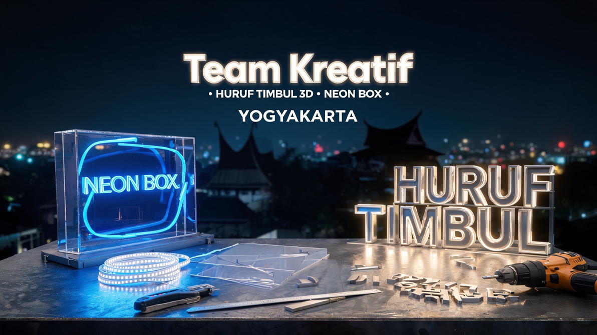 Huruf Timbul dan NeonBox